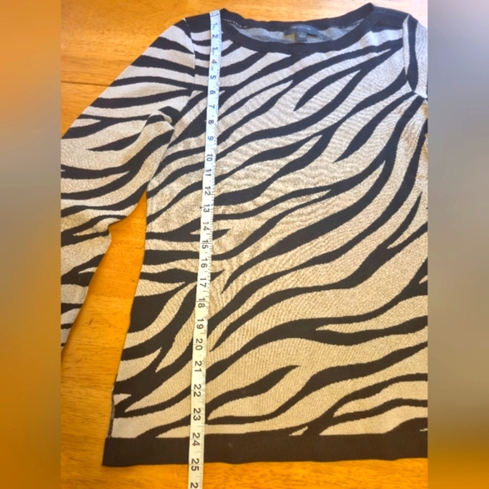 Ann Taylor Black and White Zebra Print Sweater - Picture 3 of 10